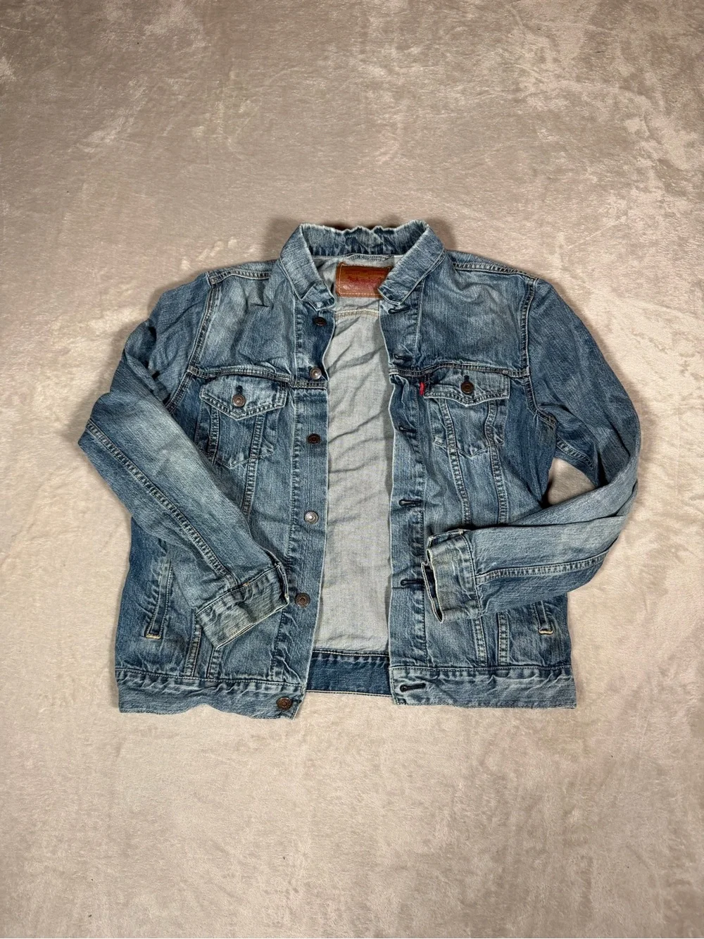 Levi's Light Blue Distressed Denim Jacket